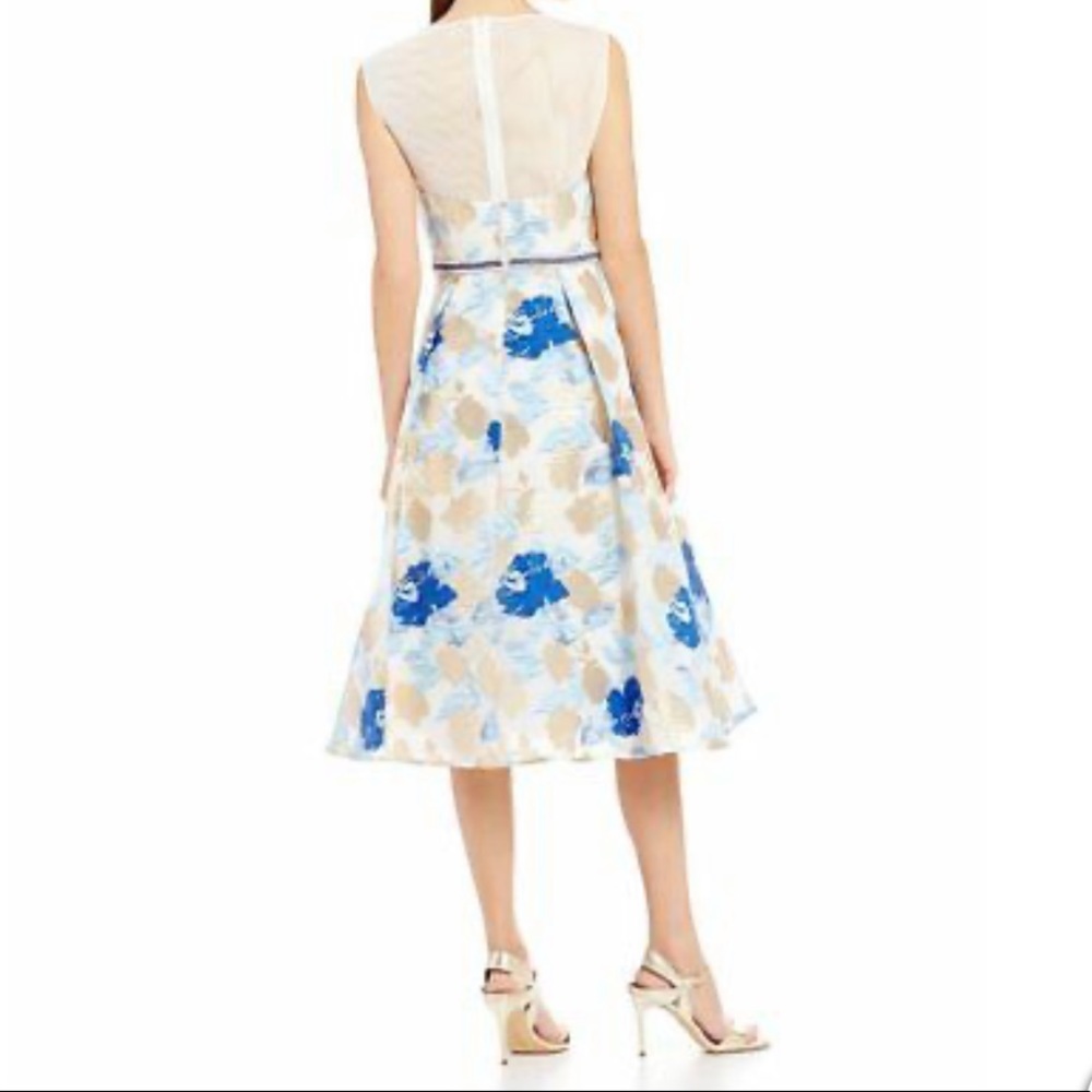 Nicole Miller New York Floral Jacquard Midi Dress - Picture 3 of 14